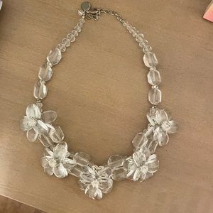 WHBM CLEAR FLORAL NECKLACE
